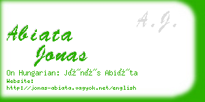 abiata jonas business card